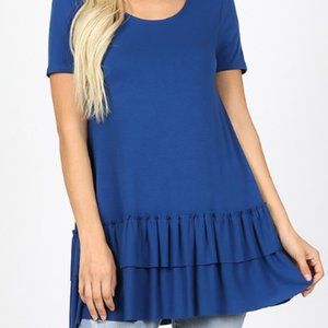 Sapphire Ruffled Top